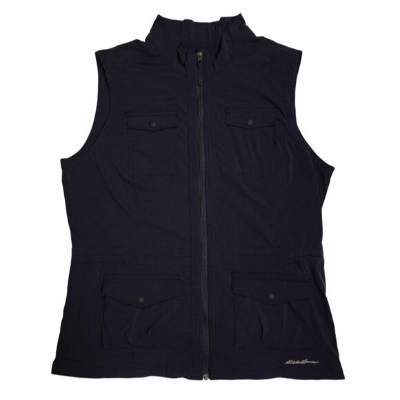 Eddie Bauer Travex Vest Womens Size T2XL Travel Utility Full Zip Nylon Gorpcore - Picture 1 of 8